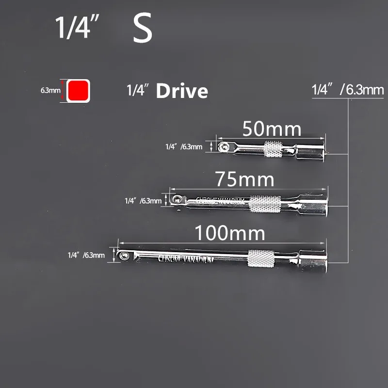 1/" 3/8" 1/" Привод гнездо удлинитель ключа CRV трещотка торцевой ключ соединение ручной инструмент длинный удлинитель бар набор