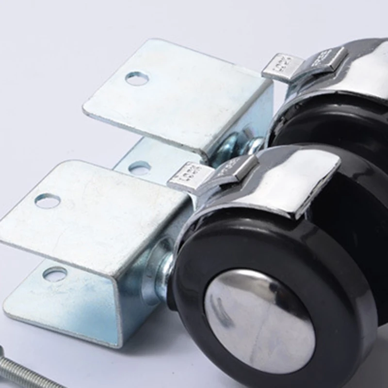 Top-4Pcs 2 Inch Crib Casters Cabinet Clamp with Brake Wheels Nylon Furniture Hardware Fittings