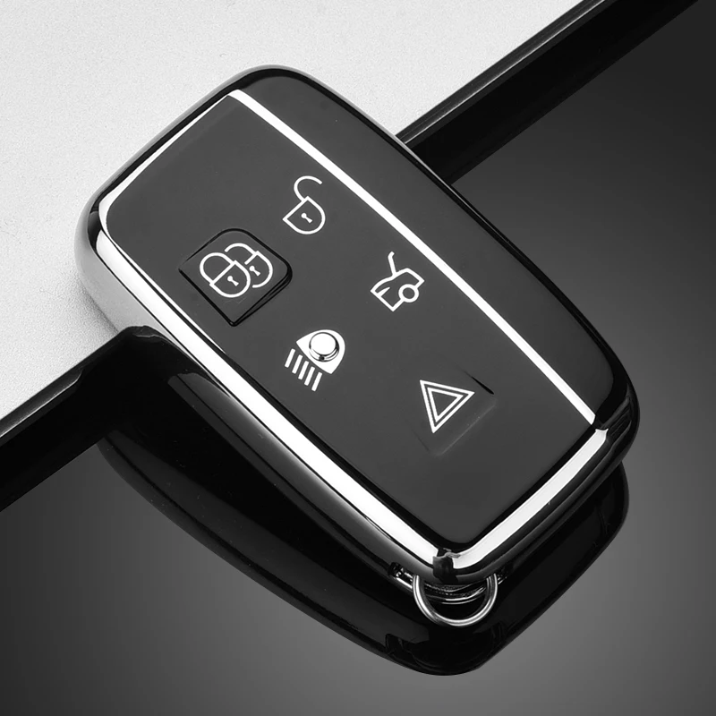 Soft TPU Car Remote Key Case Cover Holder Shell Fob For Land Rover Range Rover Sport Evoque Freelander Jaguar XF XJ XE XJL XF key case cover key case car key shell flip key fob shell