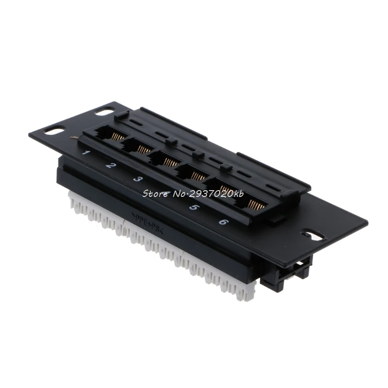 6 портов CAT5 CAT5E Патч-панель RJ45 сетевое настенное крепление в стойку кронштейн HULL2