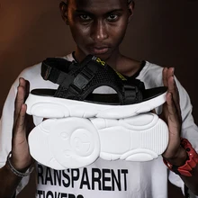 Летние мужские уличные модные сандалии Летняя мужская обувь повседневная обувь дышащие пляжные сандалии Sapatos Masculinos размера плюс