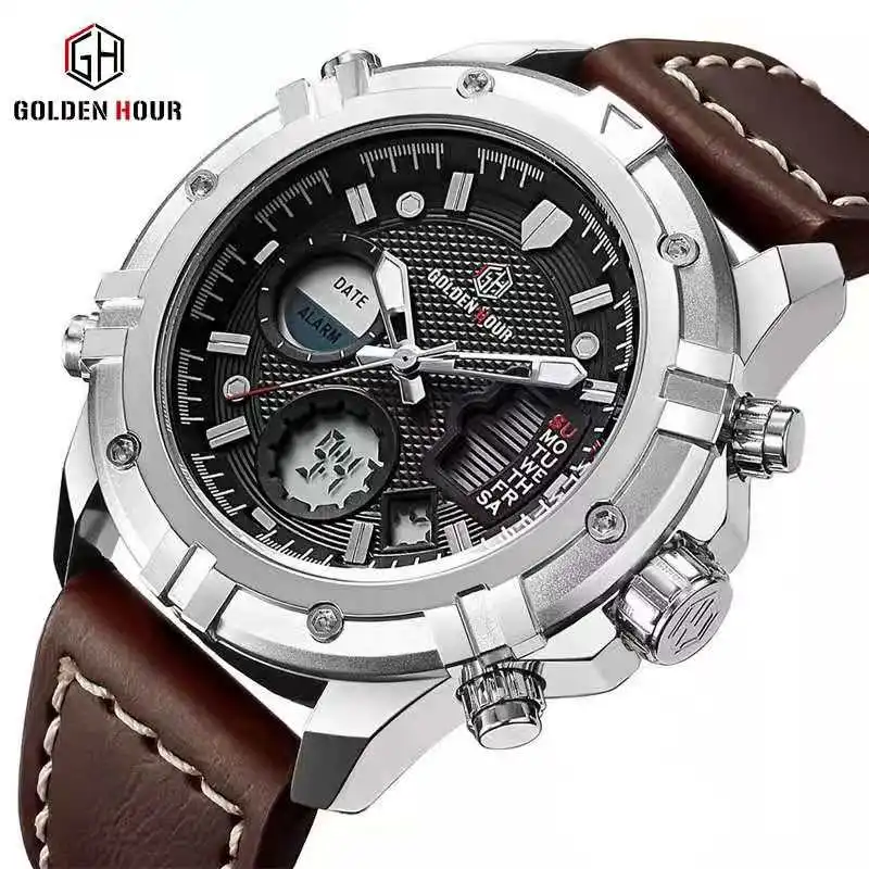 Men's Multifunctional Waterproof Fashion Electronic Watch Luminous Calendar Men's Watch Student Sports Leather Quartz Watch 2023 men women couple lovers flexible elastic strap quartz watch simple stainless steel electronic luminous hands wristwatches