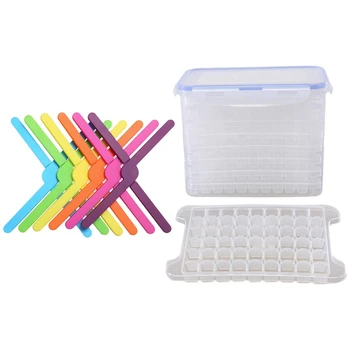 

1 Set 8 Ply Ice Square Tray Ice Square Scoop Trays & 6 Pack Non-Slip Foldable Silicone Trivets,Heat-Resistant