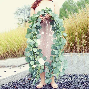 

Artificial Flowers Eucalyptus Leaf Wicker DIY Wreath Accessory For Wedding Car Decoration Garland Silk Scrapbooking