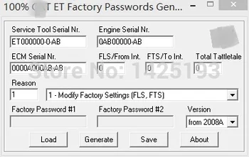 

100% 2017 ET FACTORY PASSWORDS GENERATOR v0.2.9 for cat