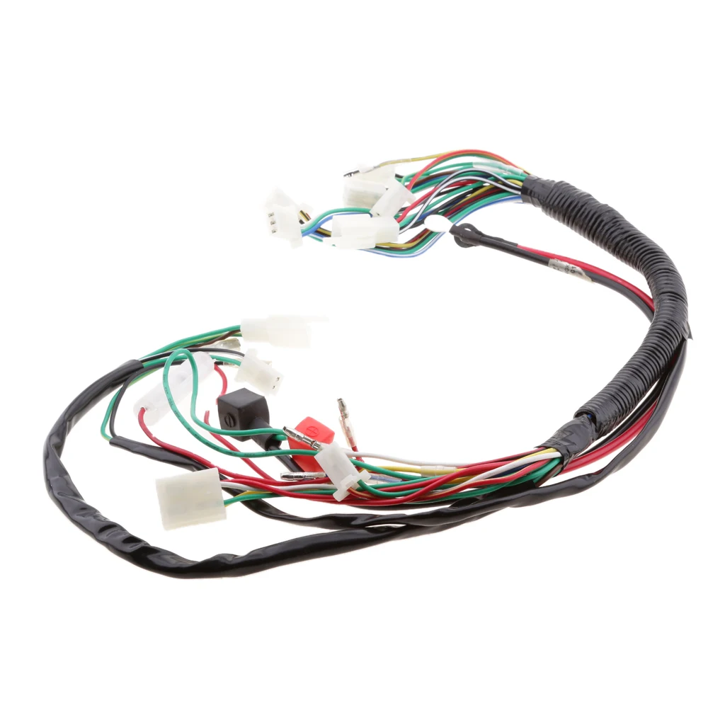 Electrics Wiring Loom Kit for 110CC 125CC 250CC Pit Bike ATV Quad Motorcycle