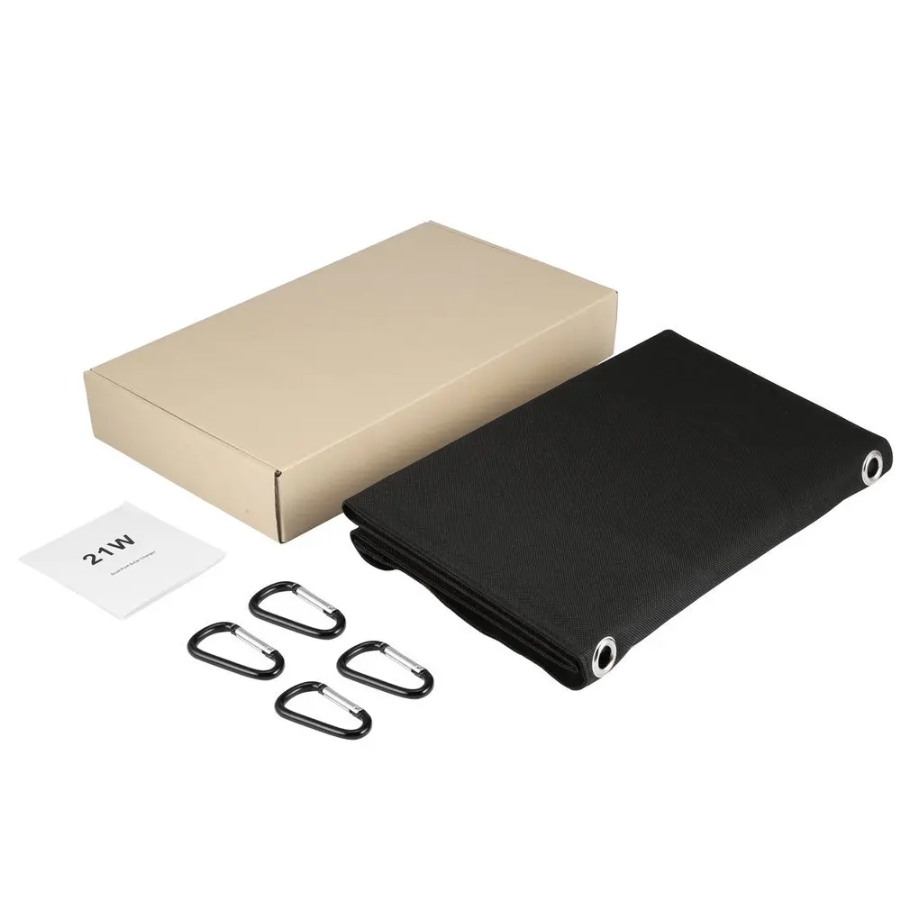 21W Folding Foldable Portable Dual USB Ports Solar Panel Charger Ultra Thin High Efficiency for Smartphones Cameras MP3 MP4