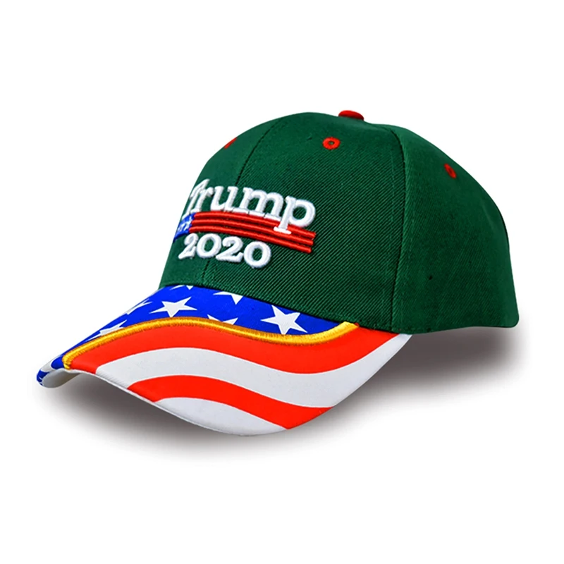 11 цветов спортивная камуфляжная бейсболка с флагом США делает Америку большой снова Снэпбэк шапка на тематику президентства вышивка - Цвет: green
