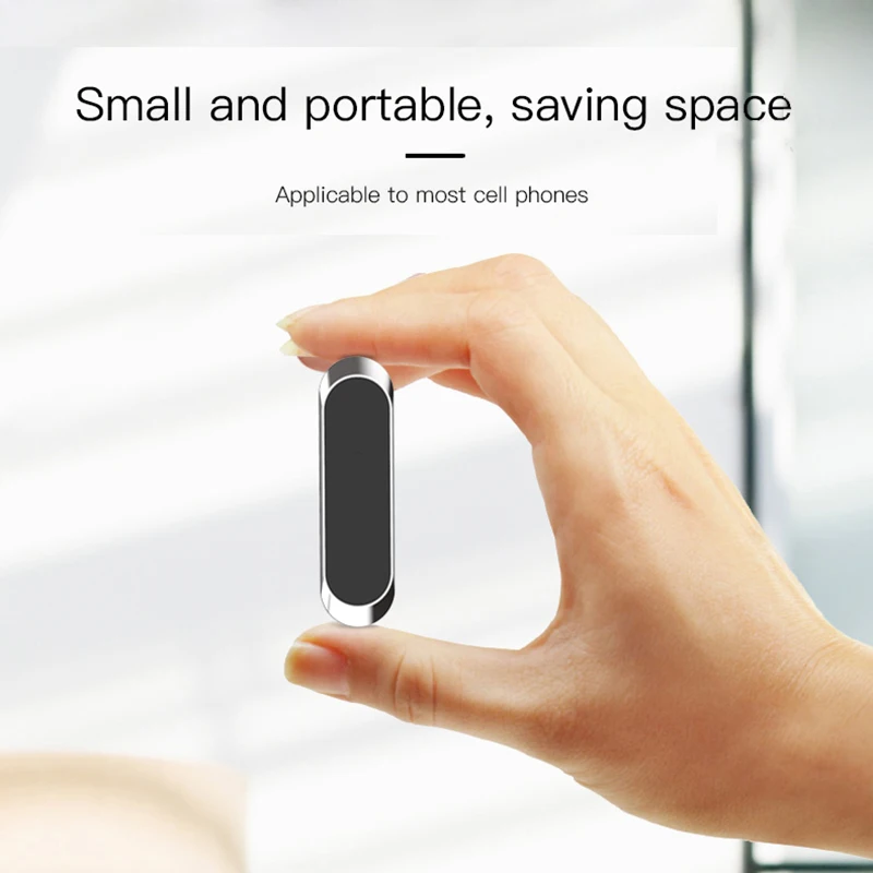 Мини магнитный автомобильный держатель для телефона держатель для навигатора в форме полосы для iPhone samsung Xiaomi настенный металлический магнит кронштейн для крепления автомобиля приборной панели