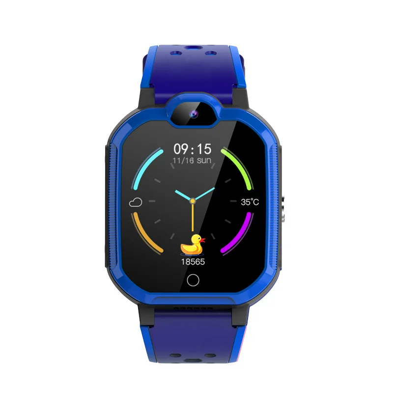 Синий Смарт-часы для детей 4G Wifi gps SOS Smartwatch SIM видео вызов Водонепроницаемый Будильник камера Детские часы наручные Дети Студент - Цвет: Синий