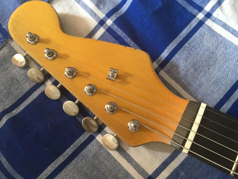 Левосторонняя электрогитара ручной работы relic guitar Ash body custom body старая аппаратная гитара
