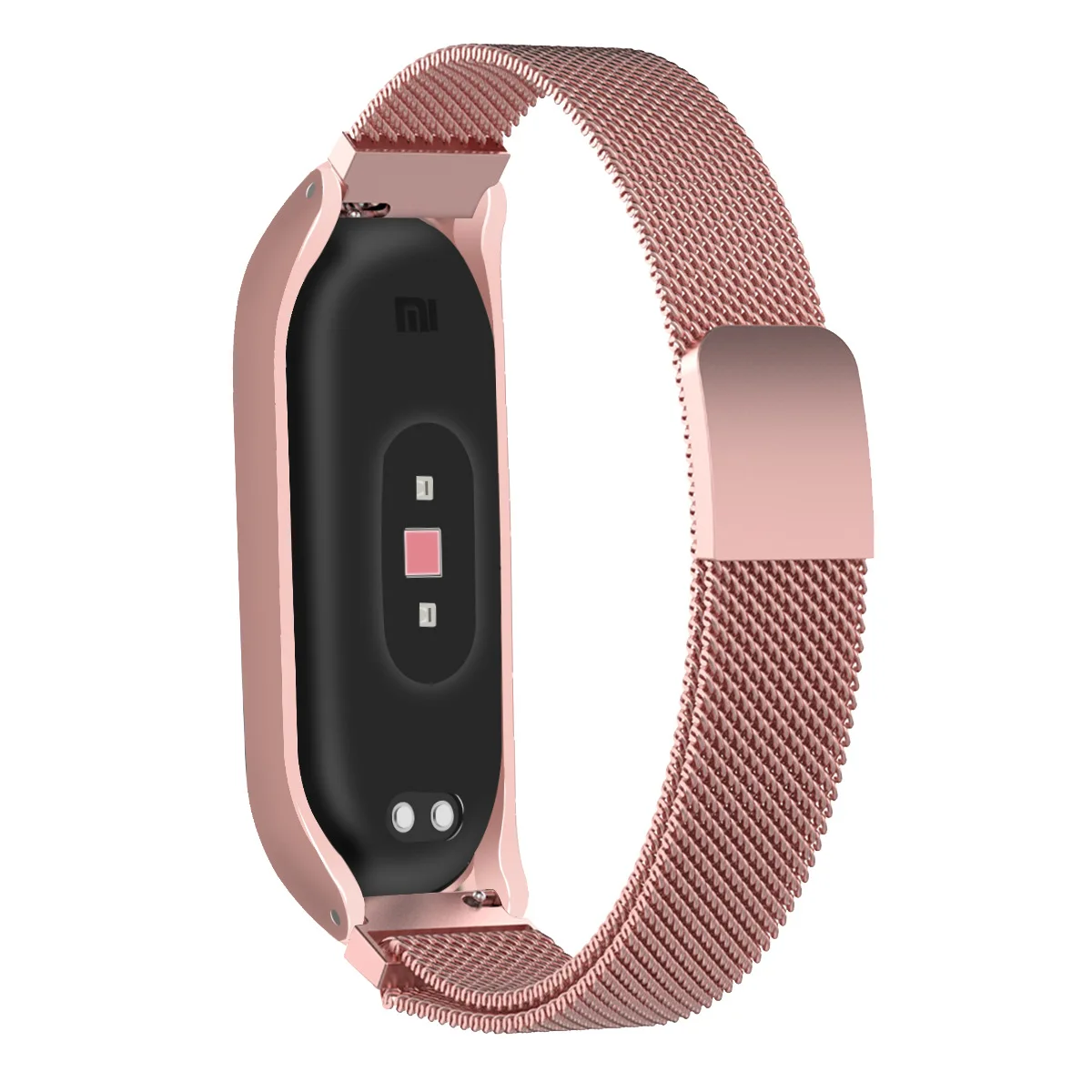 Сказочные Смарт-часы, браслет на запястье для Xiaomi mi, ремешок 3 pulseira, металлический нержавеющий ремешок для Xiaomi mi, браслет 4 correa mi band 3 4 - Цвет: Rose pink