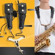 

Saxophone Strap Leather Double Shoulder Sax Neck Strap Adjustable For Tenor Alto Saxs For Saxophonist Students Saxophone Strap