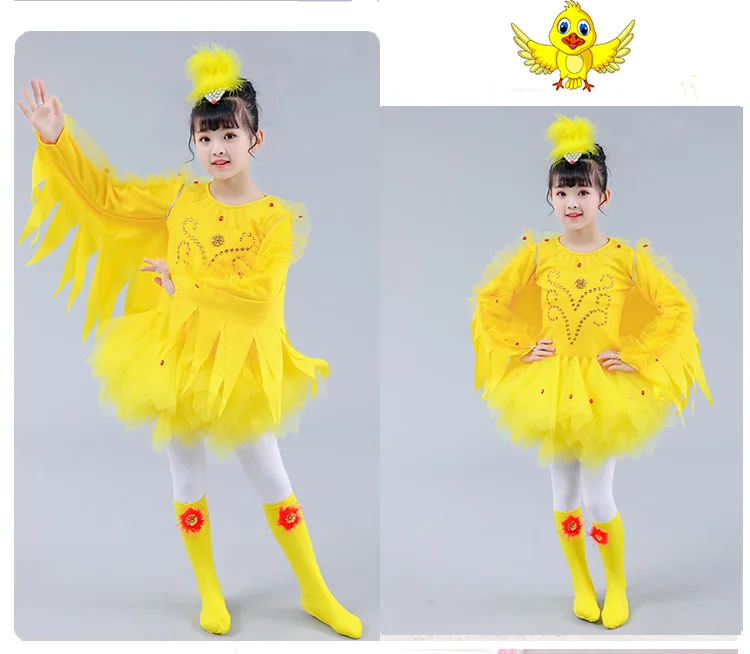 Blue Bird Costume For Girls School Stage Performance Festival