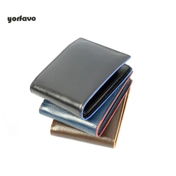 

High Quality Full Grain Genuine Leather card holder purse anti theft wallet unisex with many Multi-function