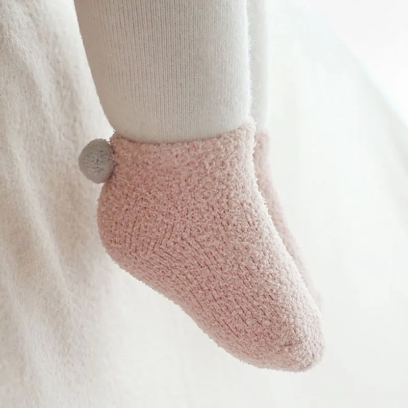 Бархатные носки для новорожденных не скользящие носки детские носки детская одежда зимние теплые вещи для детей