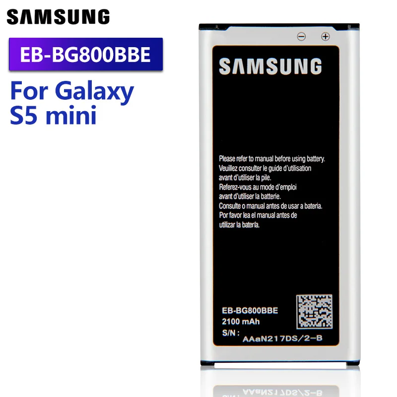 Samsung оригинальный запасной EB BG800CBE батареи для GALAXY S5 mini S5MINI SM G800FG870a G870W BG800BBE
