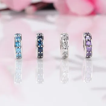 

Original 925 Sterling Silver Bead Royal Eternal With Crystal Isolation Beads Fit Pandora Women Bracelet & Necklace Diy Jewelry
