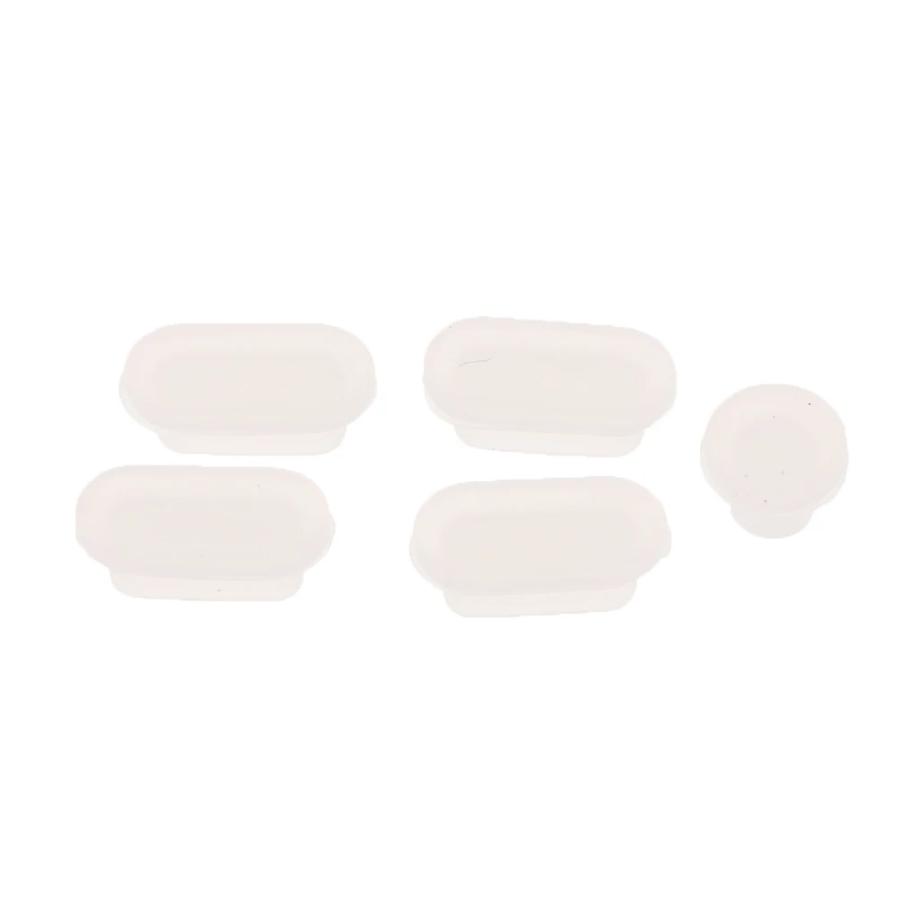 5pcs/set Protective USB Ports Anti-Dust Plug Cover Stopper for MacBook Pro