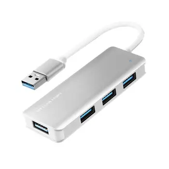 

Aluminum Alloy 4 Ports USB Hub USB 3.0 Divider For Computer Laptop Tablet Smart Phone