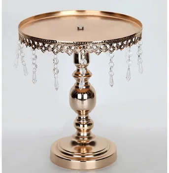 

Cake Baking Dessert Stand Round Display DIY Crystal Wedding Party Decoration Crystal Tassel Cake Stand Dessert Cake Stand 10.16