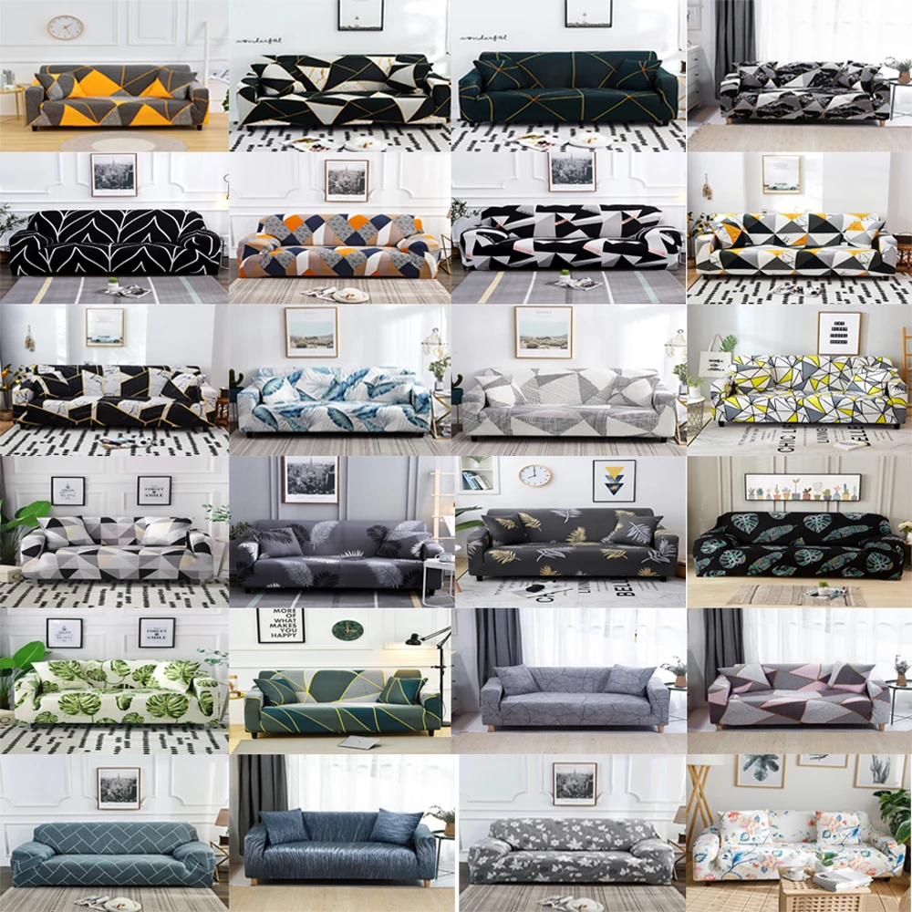 

1/2/3/4seats Elastic Stretch Sofa Covers Living Room L Shape Couch Cover Spandex Sofa Protectors Washable Dustproof Slipcovers