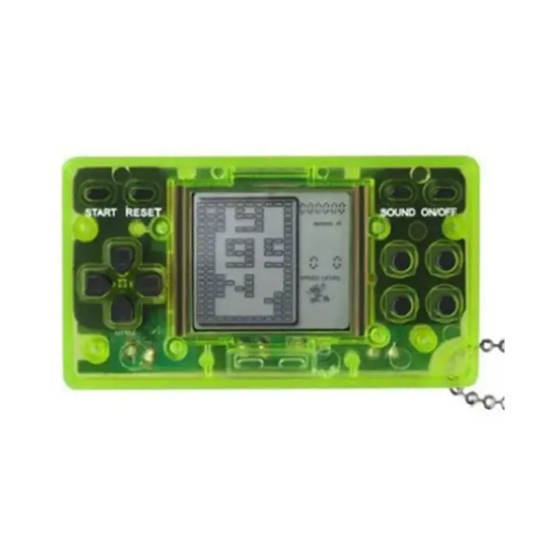 Мини Прозрачная портативная игра для Tetris гоночный автомобиль игра-головоломка детская игрушка портативные игры сумка Подвеска подарок - Цвет: green
