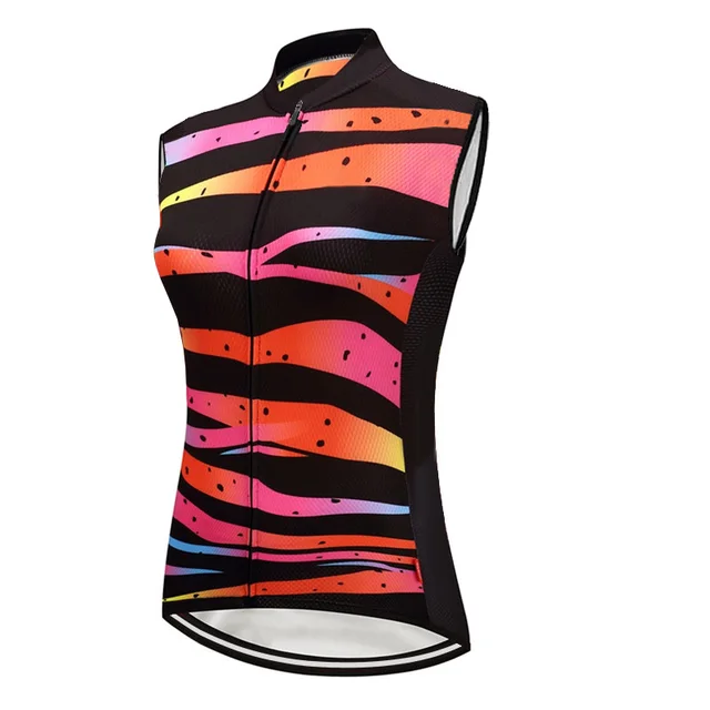 Gilet Da Ciclismo Donna Senza Maniche – Traspirante E Leggero Con Tasche – Colori Verde, Rosa, Arancione – Perfetto Per L'Estate