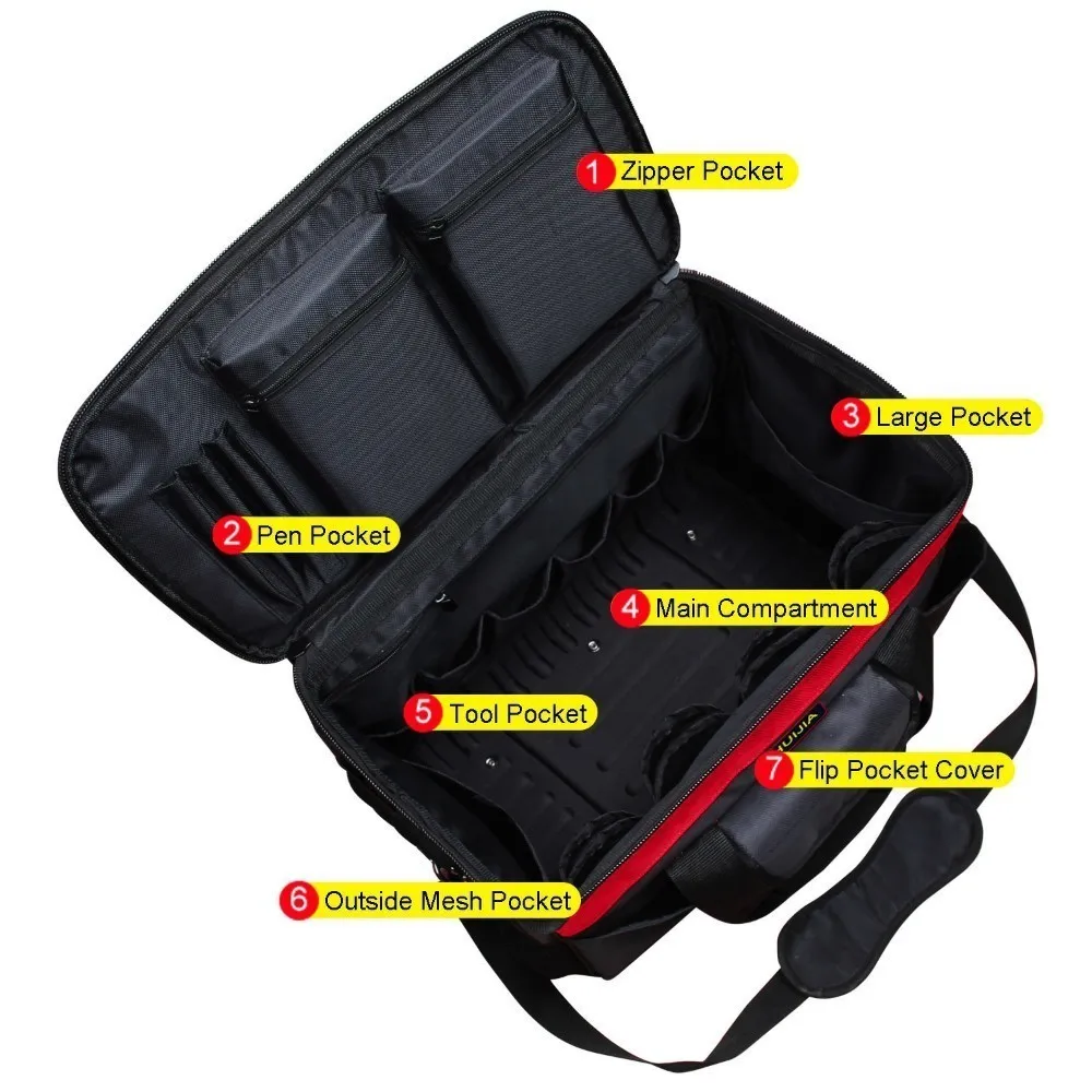 LAMEZIA High Quality Oxford Cloth Portable Tools Bag Storage Pouch Hardware Repair Toolkit Electrician Carpenter Package
