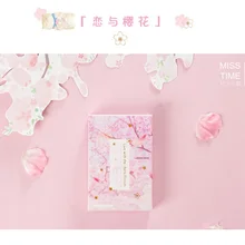 28 листов/Набор Новинка Сакура и любовь ЛОМО карта мини бумажная открытка для сообщений Подарочная открытка