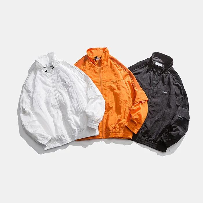 

Wu Navigation Japanese-style Origional Hip Hop Function Workwear Fold-down Collar Jacket Men's Loose-Fit Solid Color Pullover Co