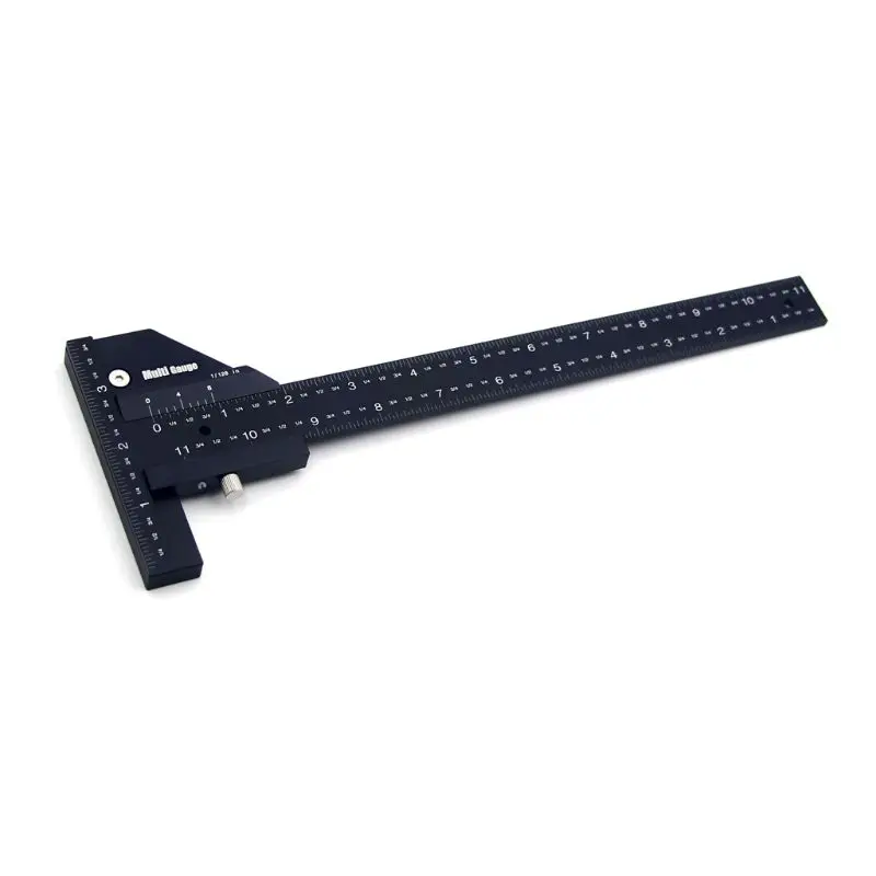 New T Type High Precision Multifunctional Woodworking Ruler Scriber Measurement Carpentry Marking Gauge Carpenter