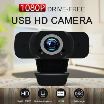 

Full HD 1080P WebCam Live Streaming Web Cam with Built-in Microphone Wide Angle Computer Camera USB Webcam for Laptop Desktop