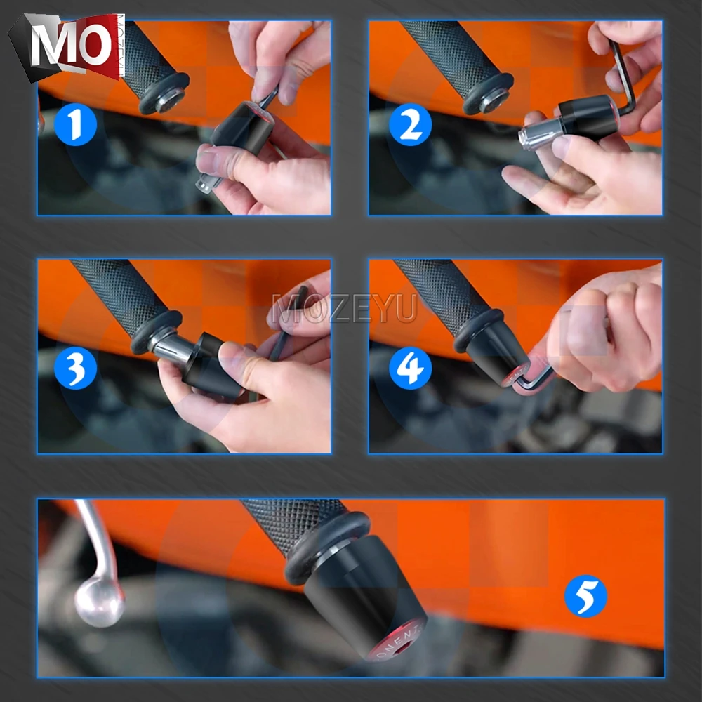 22mm Motorcycle Handlebar Grips End Handle Bar Cap End Plug For HONDA CB600F CB600 CB599 CB900F Hornet 250 600 900 CB500F CB919