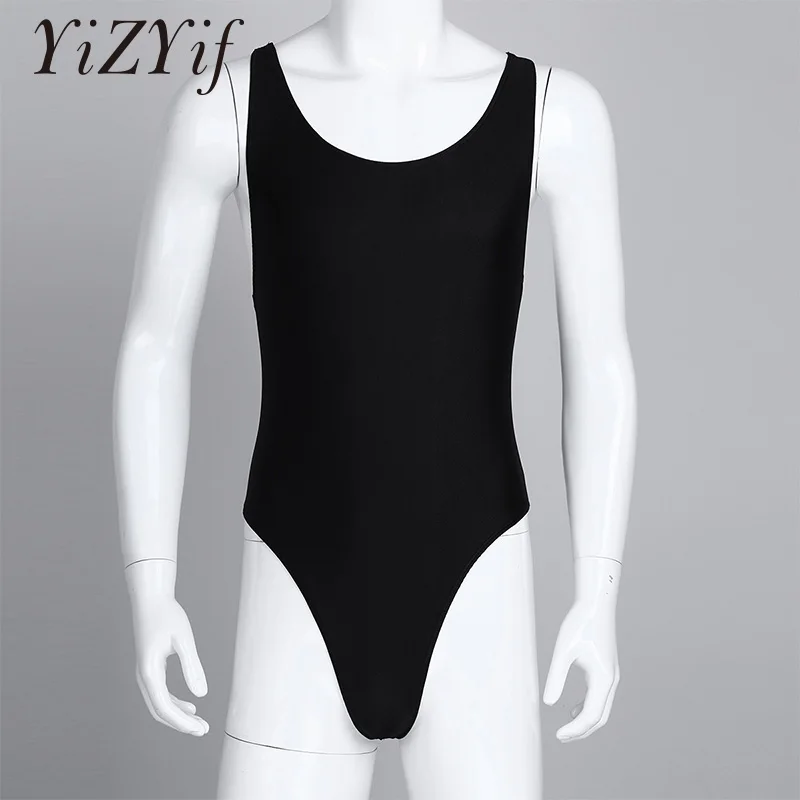 Men One Piece Mankini Bodysuit Leotard Singlet Underwear Gymnastics Leotard Swimsuits For Men