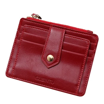 

Men Women Casual Soft Portable Zipper And Hasp Purse Large Capacity PU Leather Card Holder Solid Coin Bag Wallet Gift Small