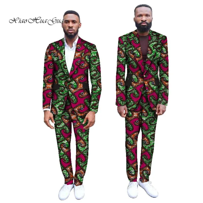 Куртки и брюки для девочек принт для мужчин костюмы Тонкий Custom Fit мода платье в деловом стиле Свадебные Блейзер WYN255