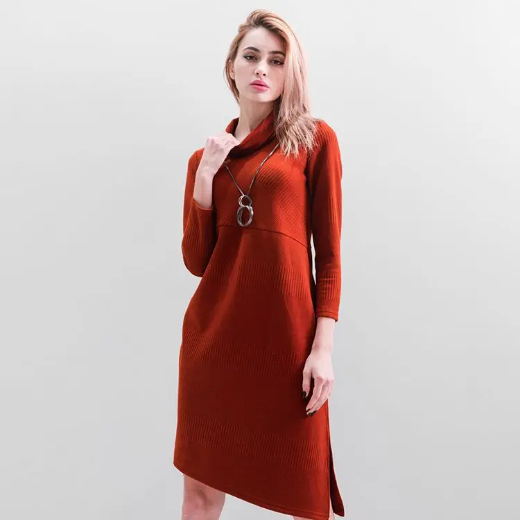 

Silk natural detox lu Loose-Fit Jersey Dress Non-symmetrical Europe And America Fashion WOMEN'S Dress Autumn New Style a Ge