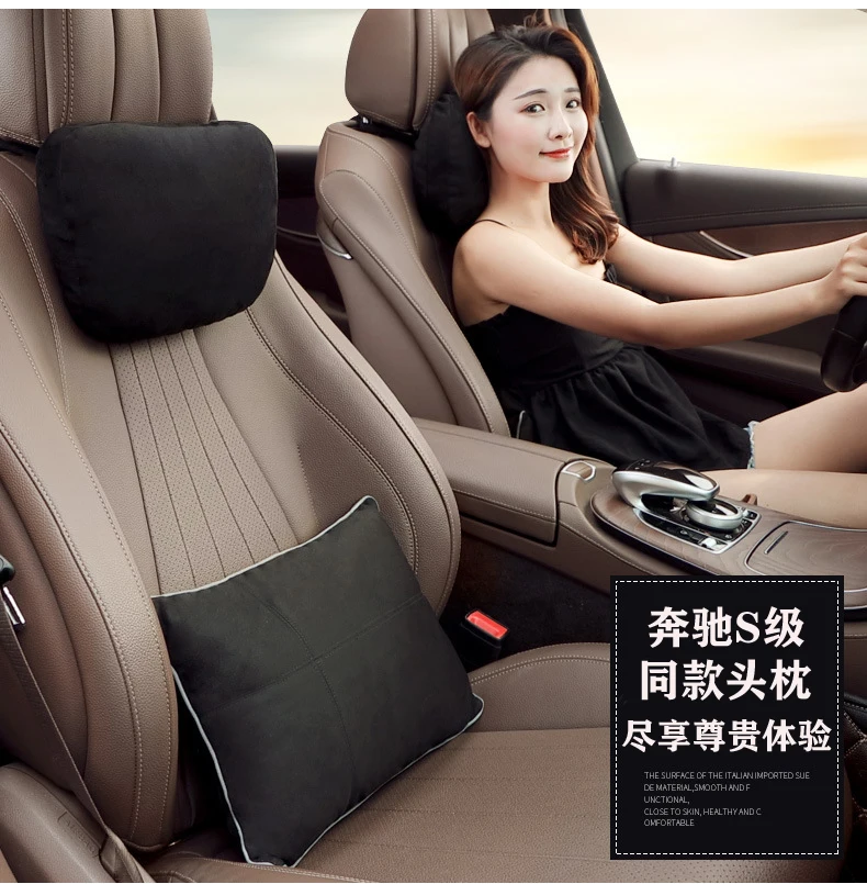 Quality Car Headrest Neck Support Seat / Maybach Design S Class Soft  Universal Adjustable Car Pillow Neck Rest Cushion