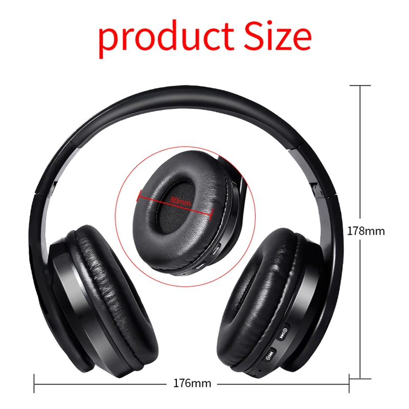 Oppselve 3D Stereo Bluetooth Headphone For iPhone 11 Pro Max X XS Samsung S10 Wireless Headset with HD Mic For Computer PC Gamer