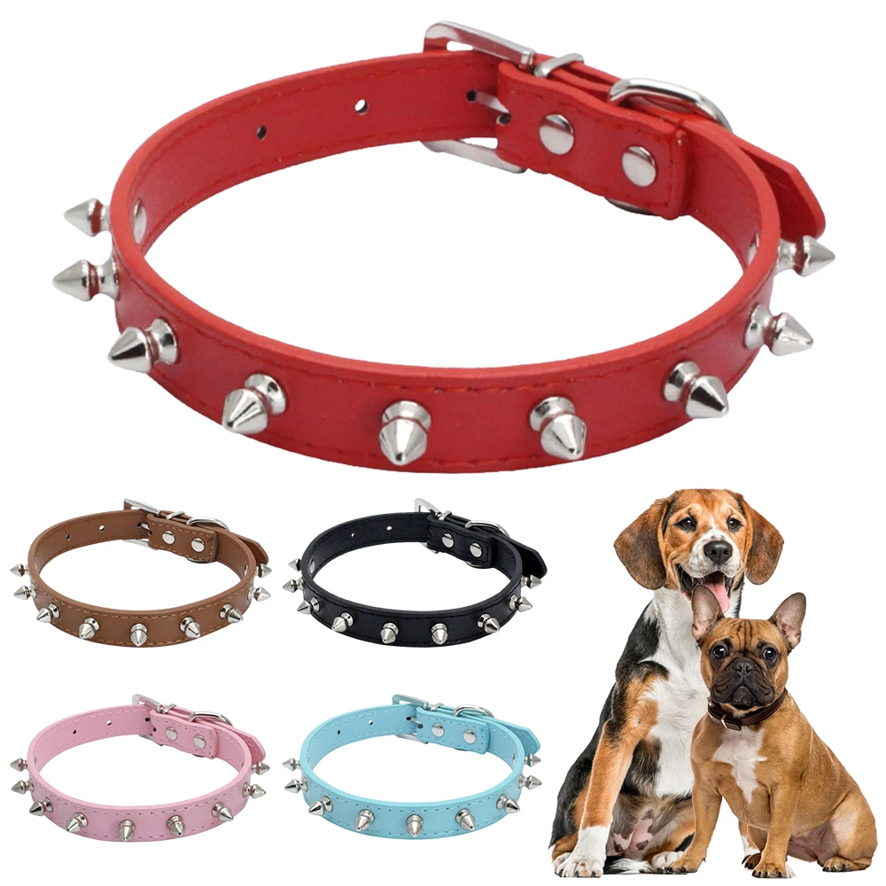 ошейник для собак Ошейники из искусственной кожи домашних животных шипованные