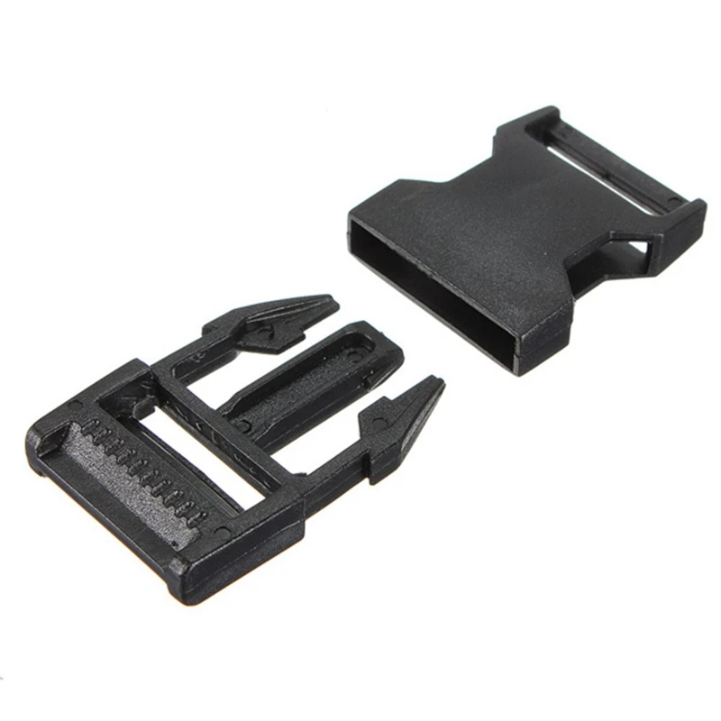ABZC-10pcs пластиковые пряжки-зажимы Паракорд для Паракорда браслет черный ремешок Застежка