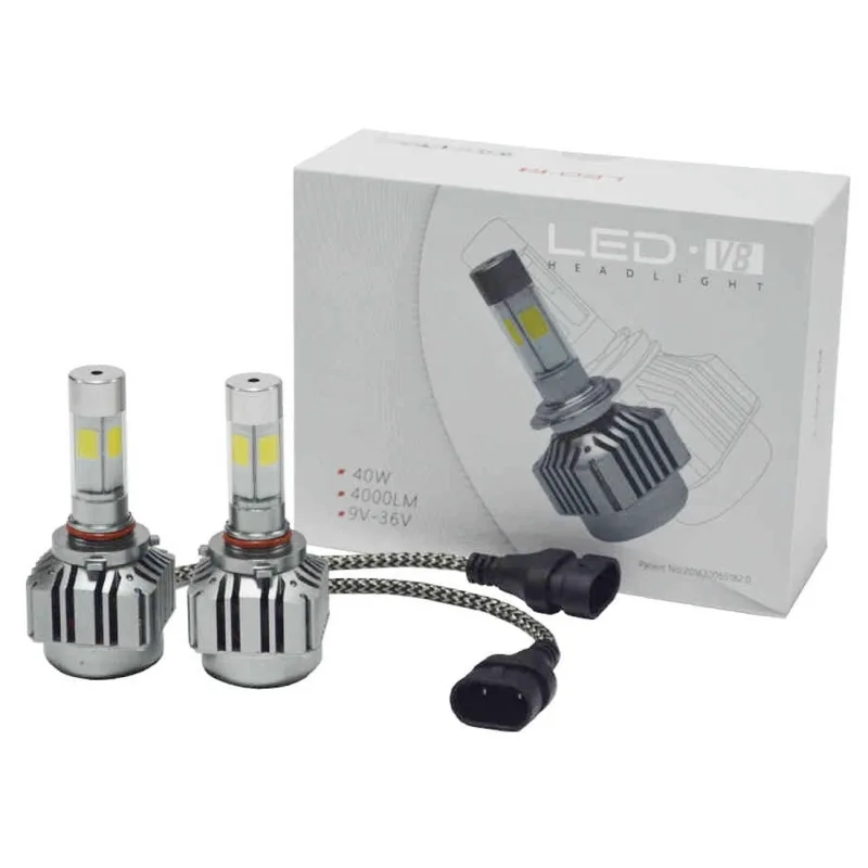 

Britgenrl 2pc/set V8 Car Light Led H4 H7 H8 9005 9006 H13 Waterproof IP68 80W 6000LM Fog Light 6000K Car LED Bulb