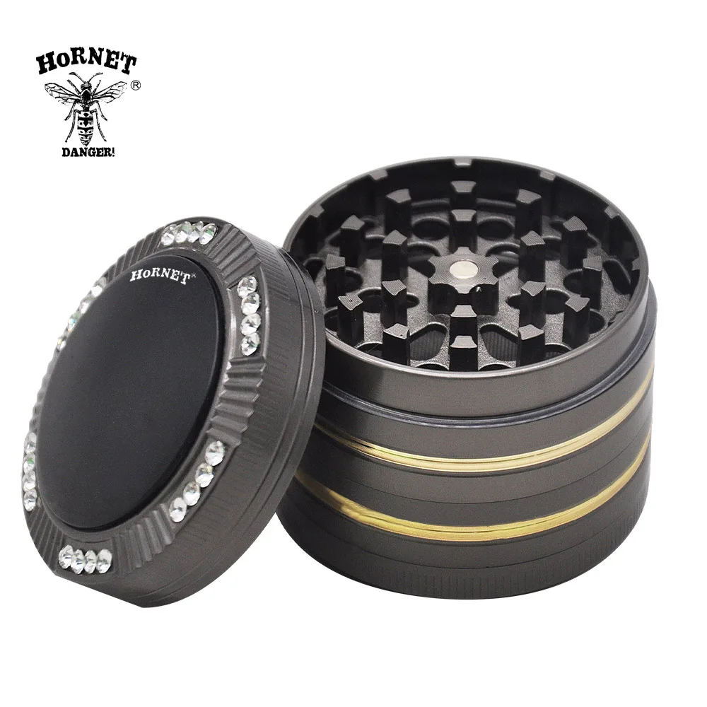 HORNET Премиум цинковый сплав Точильщик для табака 50 мм 4 шт острые алмазные зубы