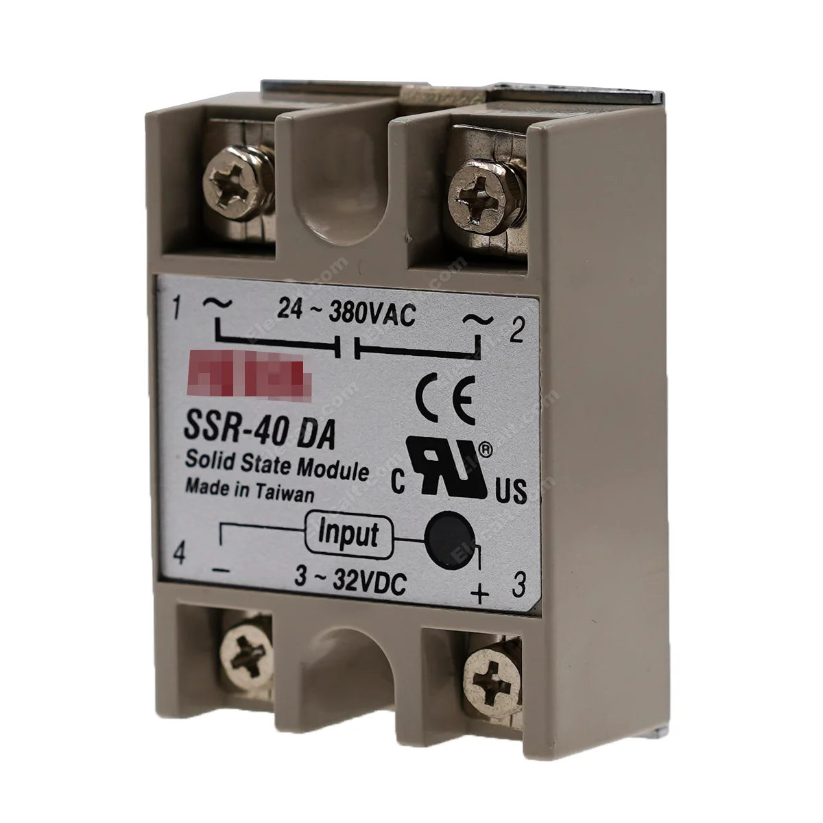 

SSR-40DA 40A Solid State Relay Module 3-32V Input DC 24-380V AC Output Relay 114588