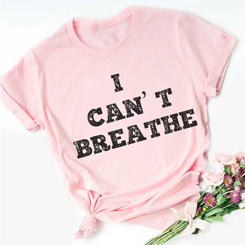 BLACK LIVES MATTER Alphabet Print Pink T-shirt Women New Summer Short Sleeve Fashion Lady Tops T Shirt Ladies Female Tee Tshirt