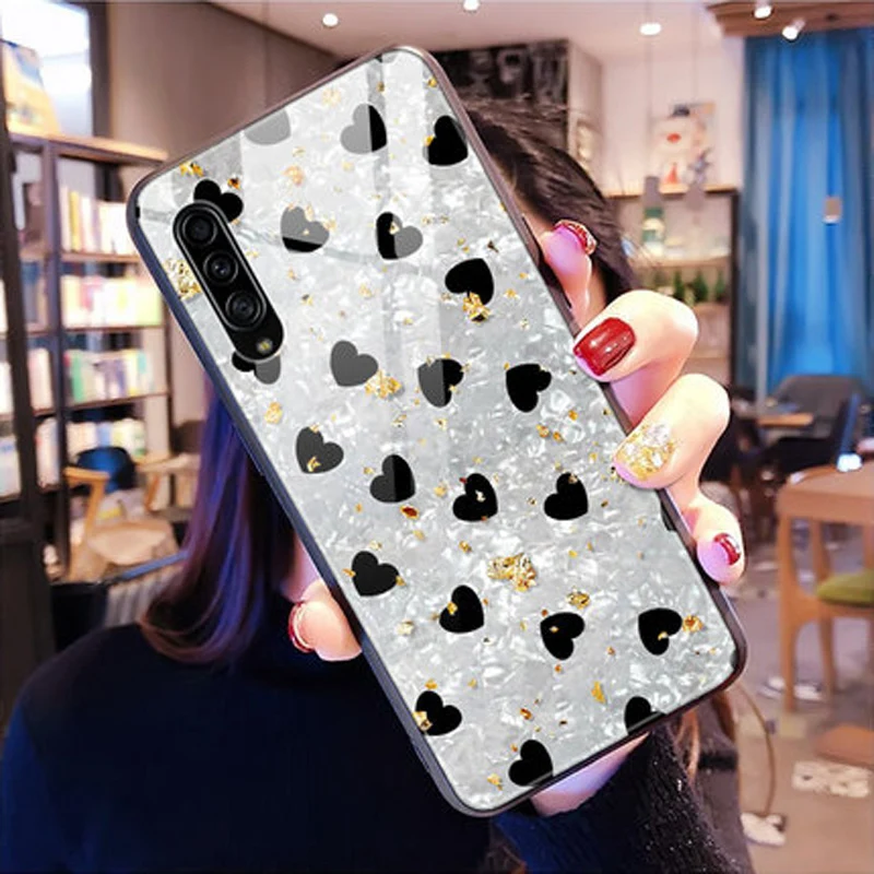 Для samsung Galaxy A90 5G чехол из закаленного стекла+ TPU рамка жесткая задняя крышка для samsung A90 A 90 стеклянный чехол A9080 SM-A908F оболочка - Цвет: A6