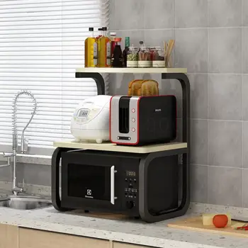 

9999 Kitchen Shelf, Floor Standing, Multi-layer Household Microwave Oven Rack, Multi-functional Storage, Seasoning Shelf,