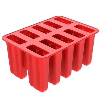 

HOT 10 Cavity Ice Cream Ice Cream Homemade sicle Mold, 50 Wooden Sticks, 50 sicle Bags, Funnel and Cleaning Brush