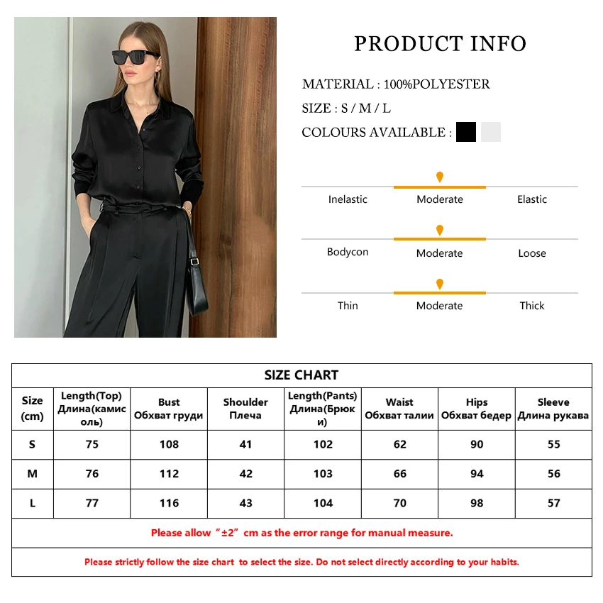 dressy pant suits Clacive Fashion Black Wide Trouser Suits Casual Blouse Office Two Piece Set Women suit set